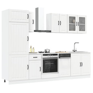 Set Mobili da Cucina 8 pz Lucca Bianco Legno Multistrato 3314801