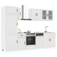 Set Mobili da Cucina 8 pz Lucca Bianchi Lucido in Truciolato 3314803