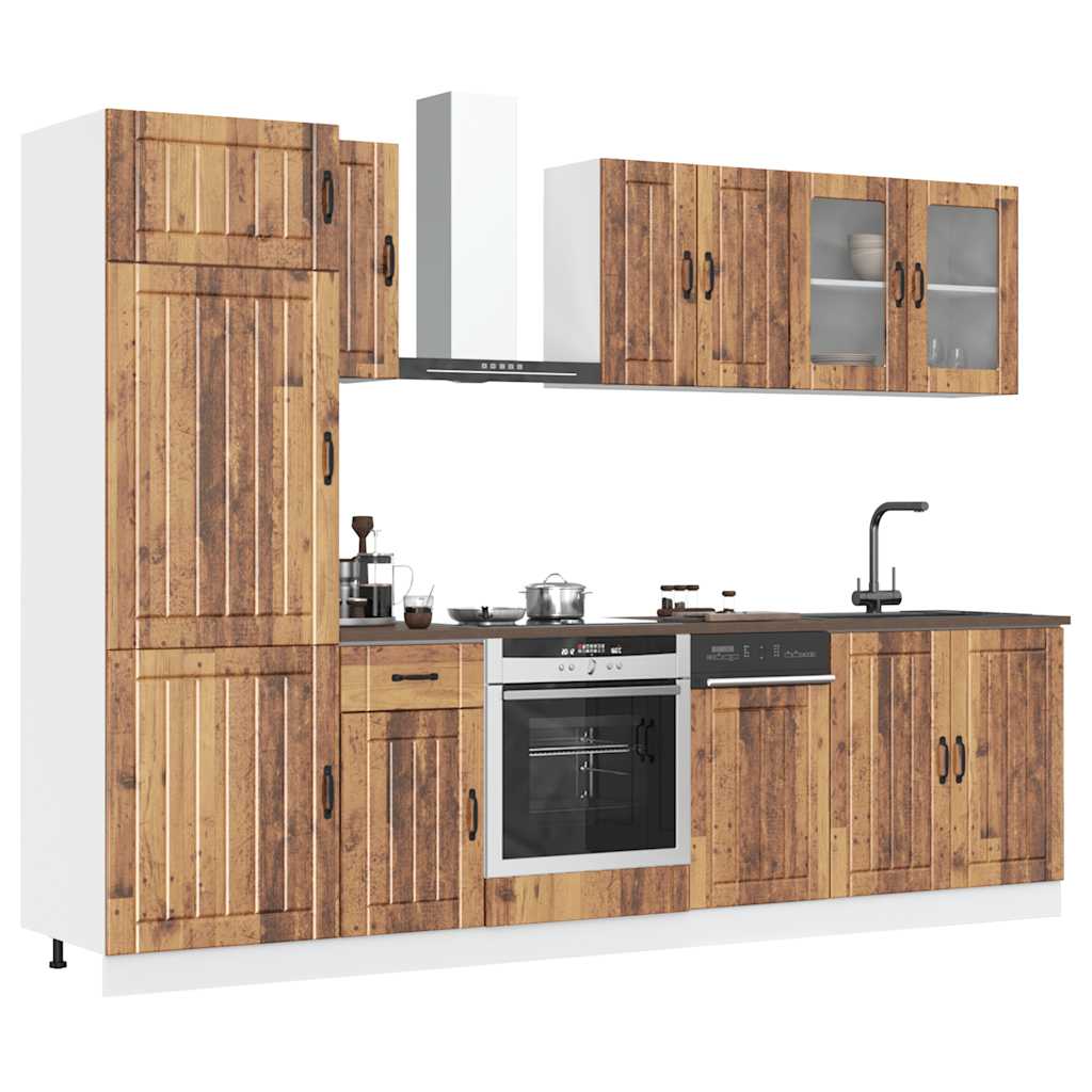 vidaXL Set Mobili da Cucina 8 pz Kalmar Legno Vecchio in Truciolato