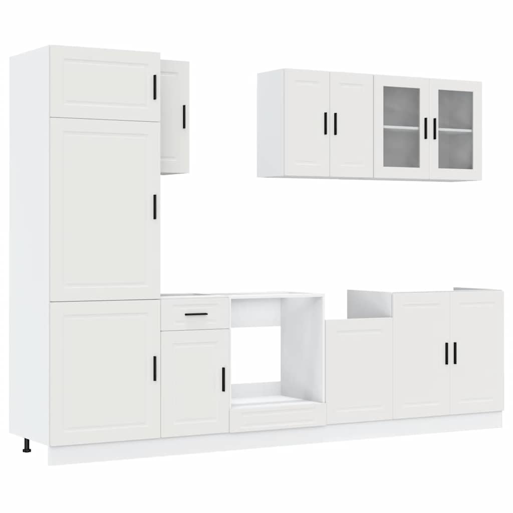 Set Mobili da Cucina 8 pz Porto Bianco Legno Multistrato 3314811