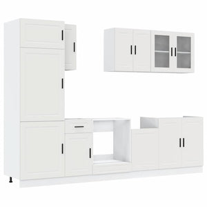 Set Mobili da Cucina 8 pz Porto Bianco Legno Multistrato 3314811