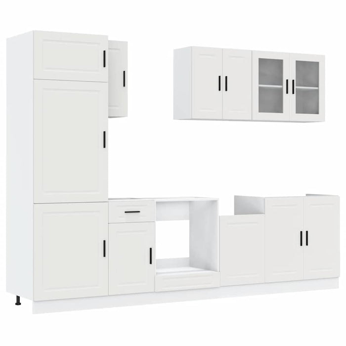 Set Mobili da Cucina 8 pz Porto Bianco Legno Multistrato 3314811