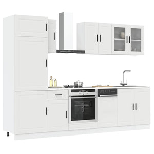 Set Mobili da Cucina 8 pz Kalmar Bianco Legno Multistrato