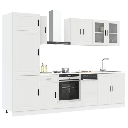 Set Mobili da Cucina 8 pz Kalmar Bianco Legno Multistrato