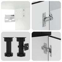 Set Mobili da Cucina 8 pz Porto Neri Legno Multistrato 3314812