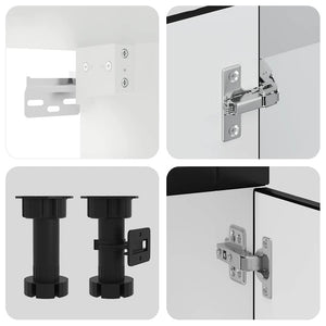 Set Mobili da Cucina 8 pz Porto Neri Legno Multistrato 3314812