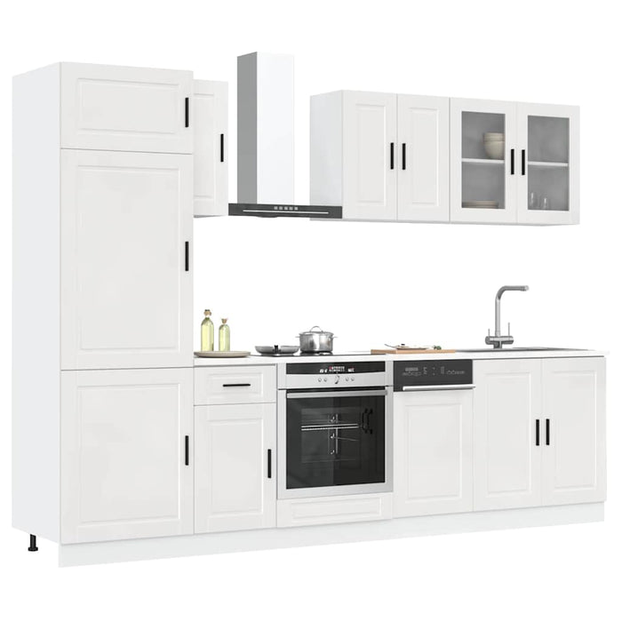 Set Mobili da Cucina 8 pz Porto Bianchi Lucido in Truciolato 3314813