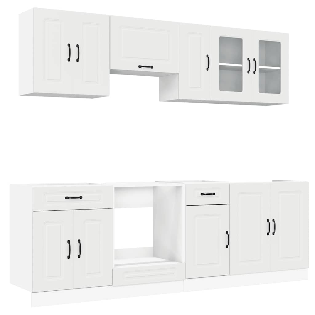 Set Mobili da Cucina 8 pz Kalmar Bianco Legno Multistrato 3314821