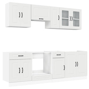 Set Mobili da Cucina 8 pz Kalmar Bianco Legno Multistrato 3314821