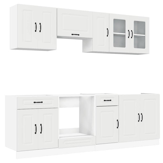 Set Mobili da Cucina 8 pz Kalmar Bianco Legno Multistrato 3314821