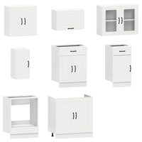 Set Mobili da Cucina 8 pz Kalmar Bianco Legno Multistrato 3314821
