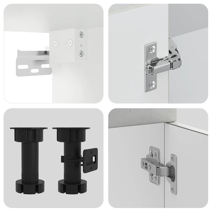 Set Mobili da Cucina 8 pz Kalmar Grigio Cemento in Truciolato