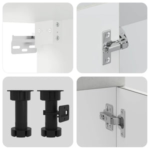 Set Mobili da Cucina 8 pz Kalmar Grigio Cemento in Truciolato 3314825