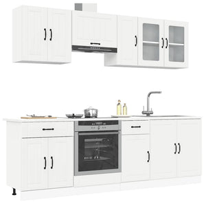 Set Mobili da Cucina 8 pz Kalmar Bianco Legno Multistrato