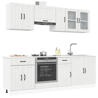 Set Mobili da Cucina 8 pz Kalmar Bianchi Lucido in Truciolato