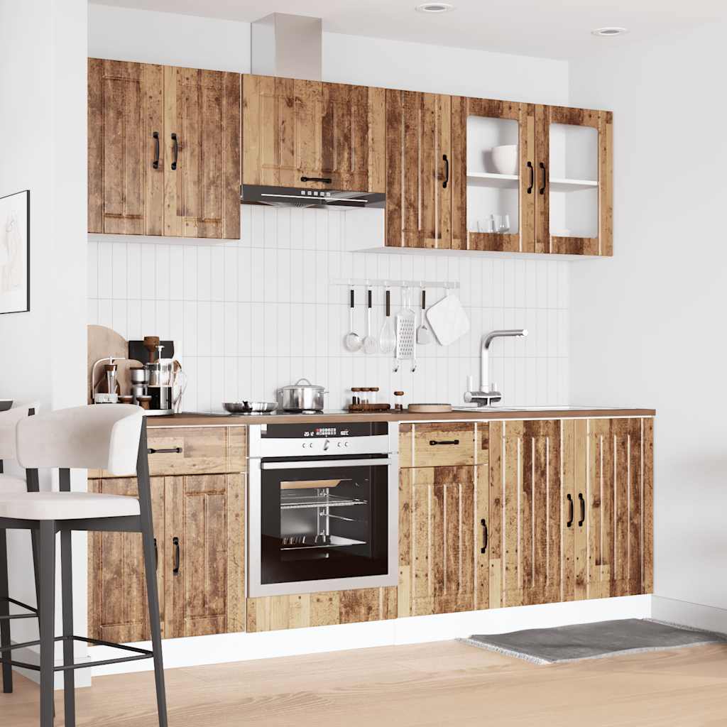 vidaXL Set Mobili da Cucina 8 pz Kalmar Legno Vecchio in Truciolato