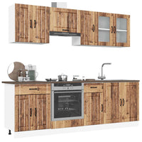 vidaXL Set Mobili da Cucina 8 pz Kalmar Legno Vecchio in Truciolato