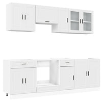 vidaXL Set Mobili da Cucina 8 pz Porto Bianco Legno Multistrato