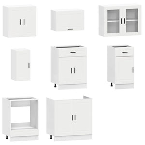 Set Mobili da Cucina 8 pz Porto Bianco Legno Multistrato 3314841