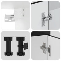 vidaXL Set Mobili da Cucina 8 pz Porto Neri Legno Multistrato