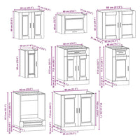 Set Mobili da Cucina 8 pz Porto Rovere Sonoma in Truciolato 3314844
