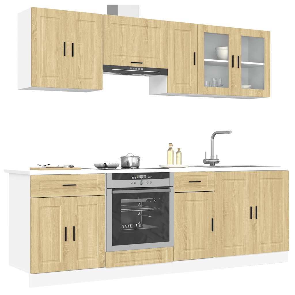 Set Mobili da Cucina 8 pz Porto Rovere Sonoma in Truciolato 3314844