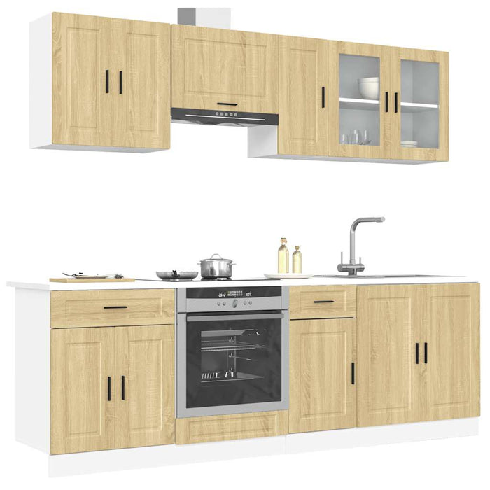 Set Mobili da Cucina 8 pz Porto Rovere Sonoma in Truciolato 3314844