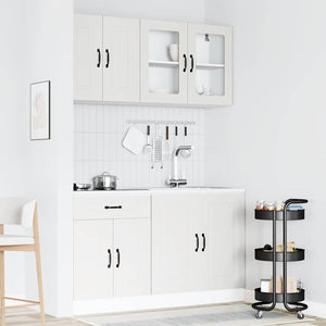 Set Mobili da Cucina 4 pz Kalmar Bianchi Legno Multistrato