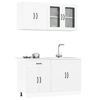 Set Mobili da Cucina 4 pz Kalmar Bianchi Legno Multistrato 3314851