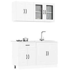 Set Mobili da Cucina 4 pz Kalmar Bianchi Legno Multistrato