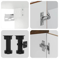 Set Mobili da Cucina 4 pz Kalmar Rovere Fumo Legno Multistrato 3314856