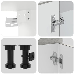 vidaXL Set Mobili da Cucina 4 pz Kalmar Grigio Sonoma in Truciolato