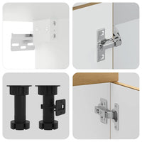 vidaXL Set Mobili da Cucina 4 pz Kalmar Rovere Artigianale Truciolato