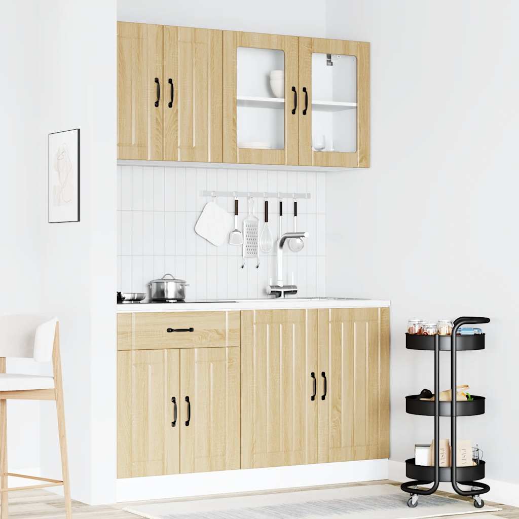 Set Mobili da Cucina 4 pz Kalmar Rovere Sonoma in Truciolato