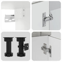 Set Mobili da Cucina 4 pz Kalmar Grigio Sonoma in Truciolato