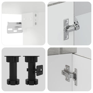 Set Mobili da Cucina 4 pz Kalmar Grigio Sonoma in Truciolato