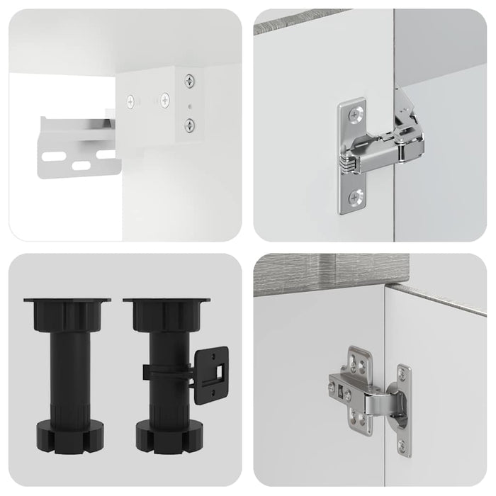 Set Mobili da Cucina 4 pz Kalmar Grigio Sonoma in Truciolato