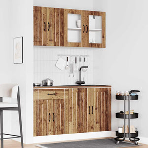 vidaXL Set Mobili da Cucina 4 pz Kalmar Legno Vecchio in Truciolato