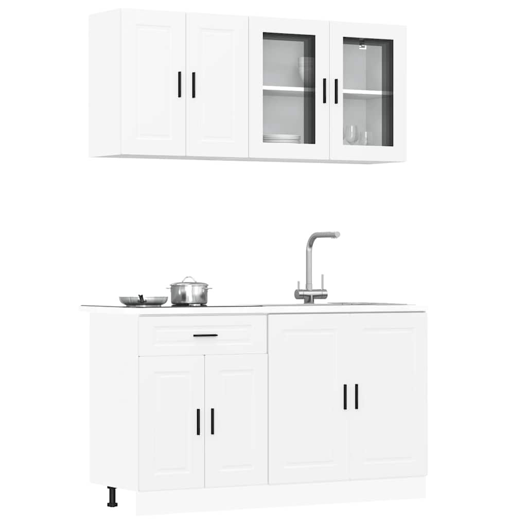 Set Mobili da Cucina 4 pz Porto Bianchi Legno Multistrato 3314871