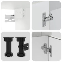 Set Mobili da Cucina 4 pz Porto Grigio Cemento in Truciolato 3314875