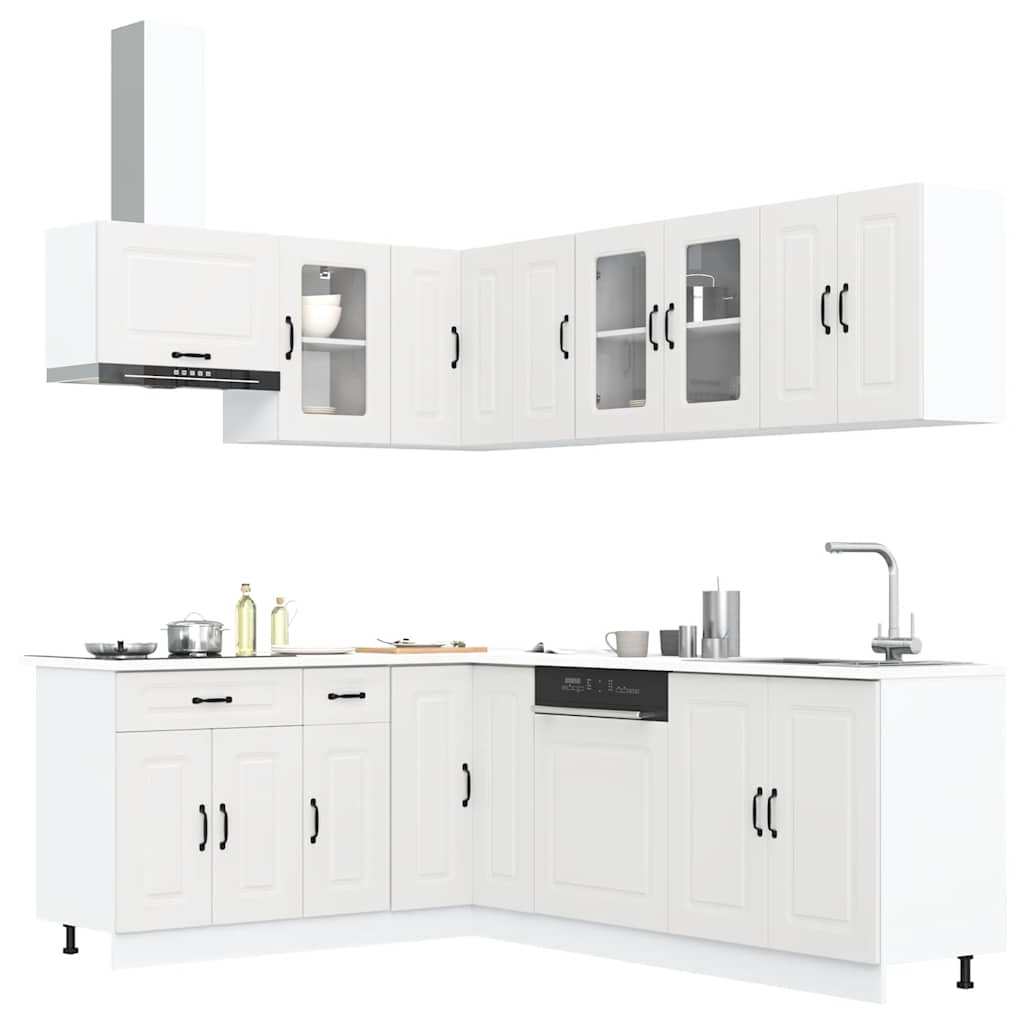 Set Mobili da Cucina 11 pz Kalmar Bianchi Legno Multistrato 3314881