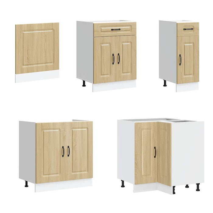 Set Mobili da Cucina 11 pz Kalmar Rovere Sonoma in Truciolato 3314884