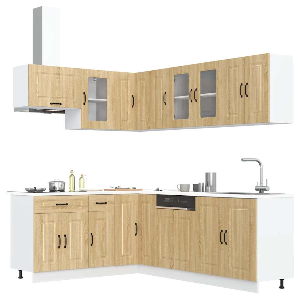Set Mobili da Cucina 11 pz Kalmar Rovere Sonoma in Truciolato