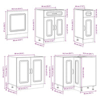 Set Mobili da Cucina 11 pz Kalmar Rovere Fumo Legno Multistrato 3314886