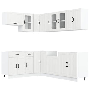 Set Mobili da Cucina 11 pz Lucca Bianchi Legno Multistrato 3314891