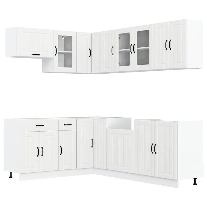 Set Mobili da Cucina 11 pz Lucca Bianchi Legno Multistrato 3314891
