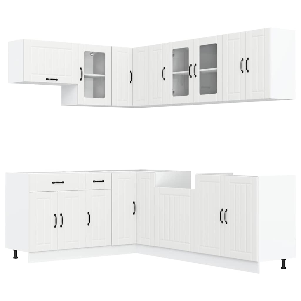 Set Mobili da Cucina 11 pz Lucca Bianchi Legno Multistrato