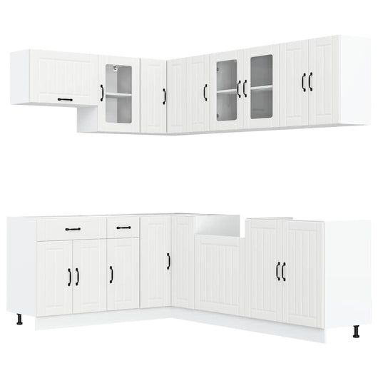 Set Mobili da Cucina 11 pz Lucca Bianchi Legno Multistrato
