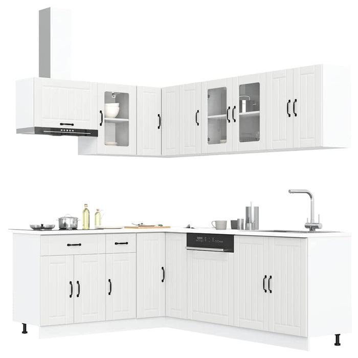 Set Mobili da Cucina 11 pz Lucca Bianchi Legno Multistrato