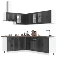 Set Mobili da Cucina 11 pz Lucca Neri Legno Multistrato 3314892